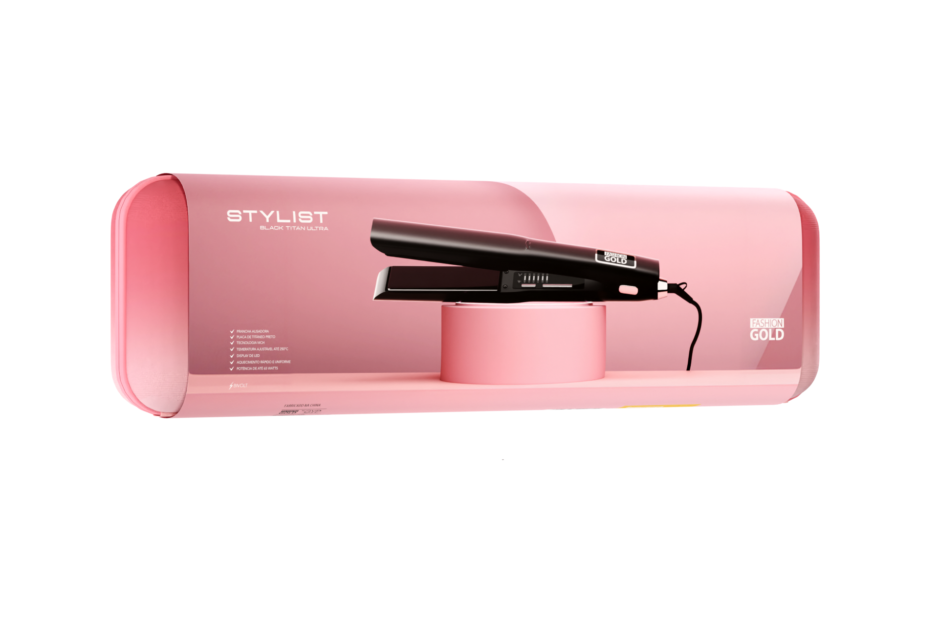 Plancha de Cabello Fashion Gold - Stylist Blacktitan Ultra