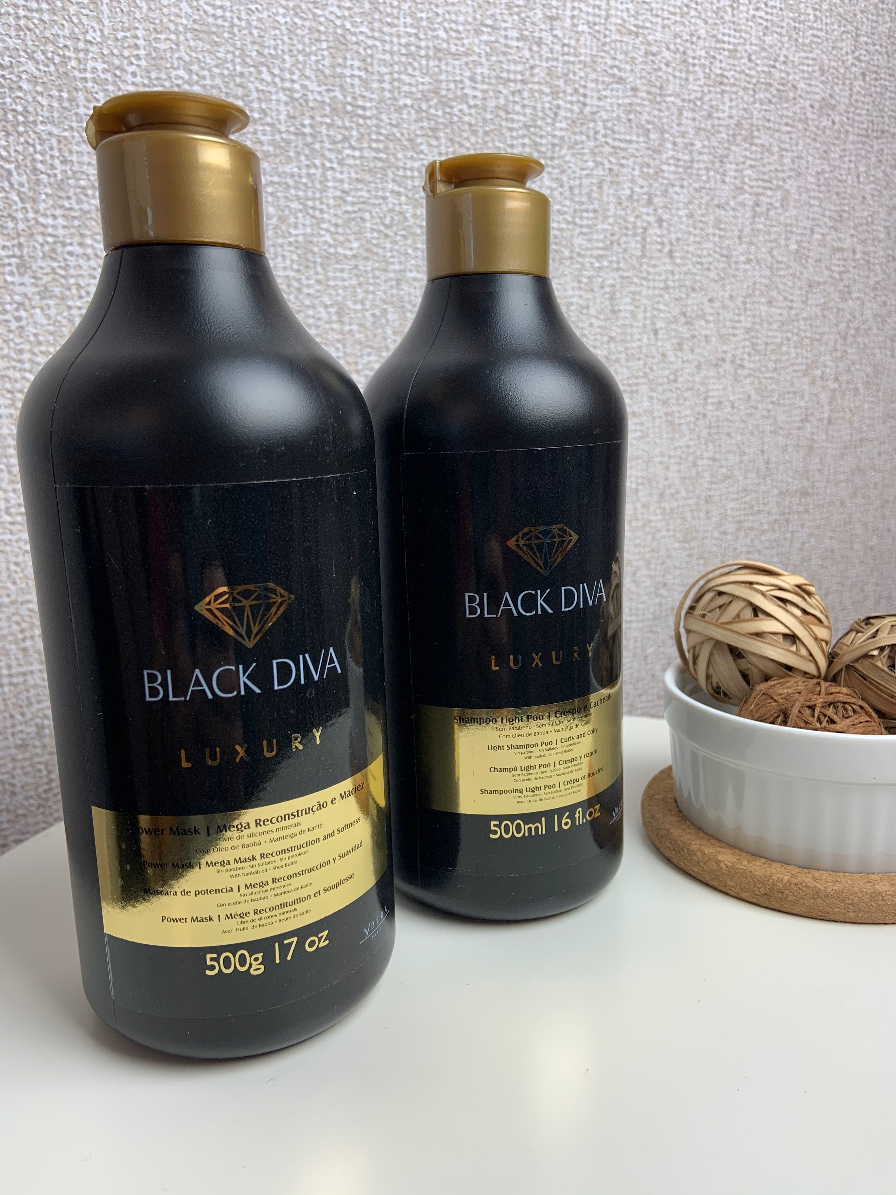 Black Diva Kit (Light Poo + Power Mask + Sublime) (500ml + 500g + 500g)