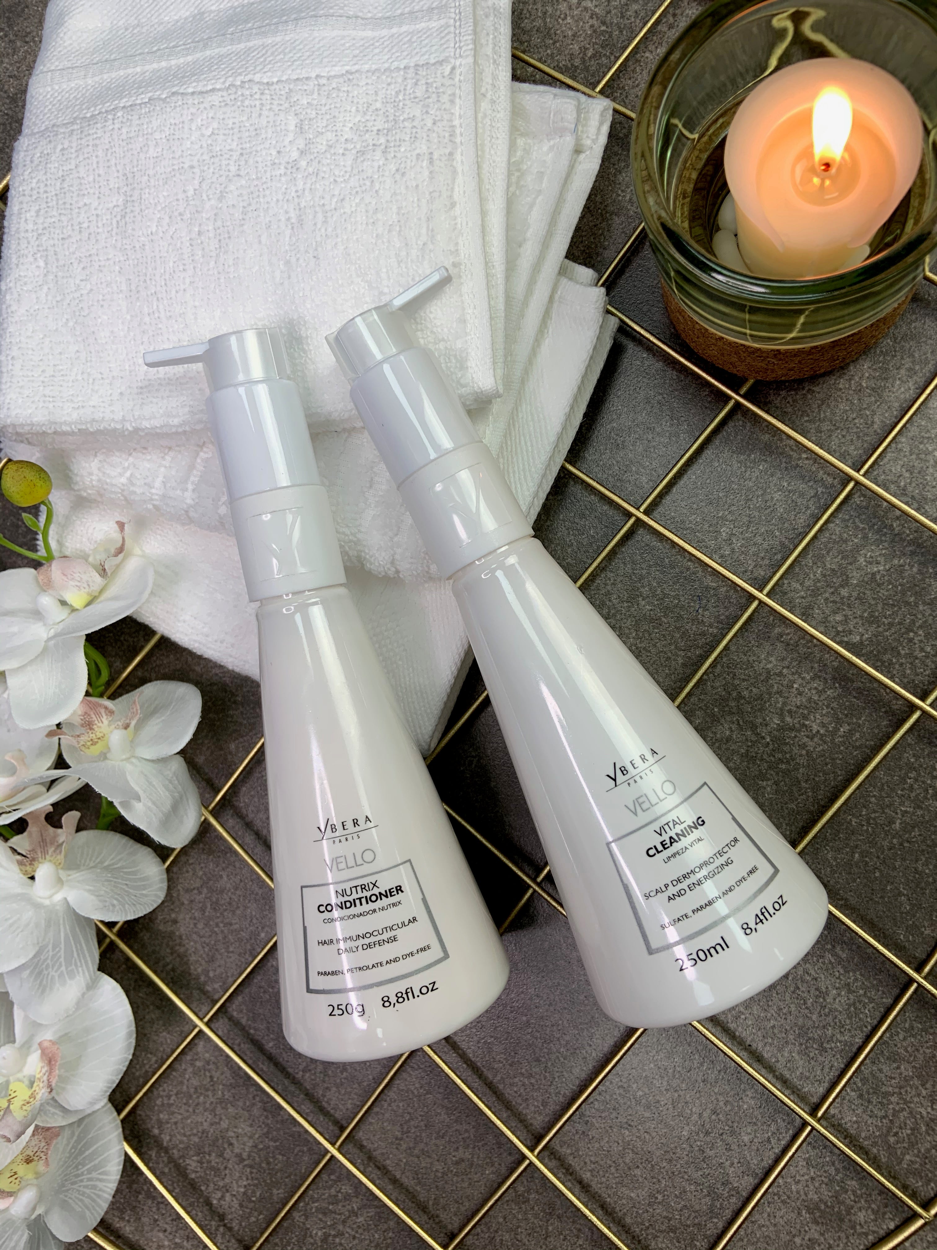 Kit Vello - PreCleaning - Shampoo + Conditioner 250 ml