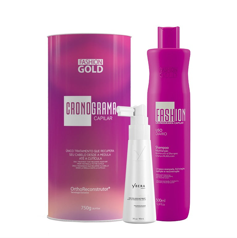 Cronograma Capilar Lata x3 Bisnagas 250gr + Shampoo 500ml